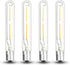 Bonlux LED T6.5 Exit Sign Clear Light Bulbs, 2W E17 Intermediate Base T6.5 LED Appliance Bulb (20W Incandescent Equivalent) for Refrigerator Freez...