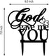 God Gave Me You Wedding Cake Topper party decoration (Black)...