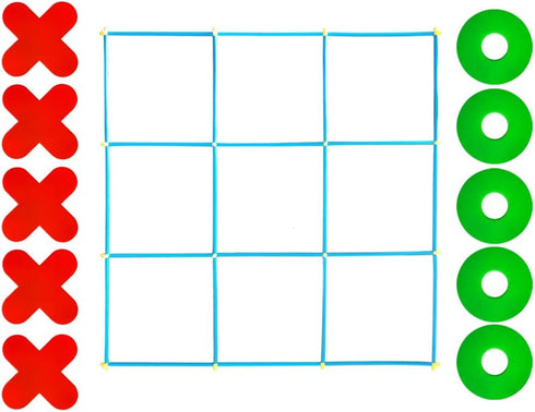 RAINBOW TOYFROG Jumbo Tic Tac Toe Game Set, Large Indoor Outdoor Games, Backyard Games for Kids and Adults, Outdoor play Yard Games with Carry bag...