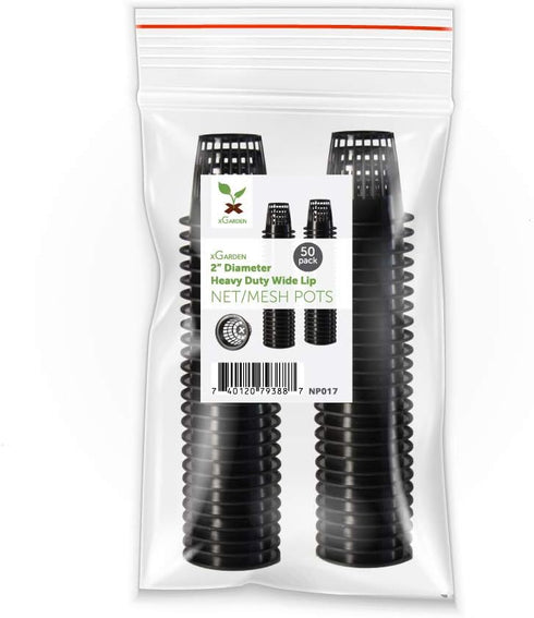 xGarden - Heavy Duty Net Pots - Wide Lip & Slotted Sides - for Hydroponics & Aquaponics - UV Resistant & BPA Free Plastic - Indoor or Outdoor Grow...