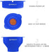 Collapsible Silicone Microwave Hot Air Popcorn Popper Bowl With Lid and Handles - Blue...