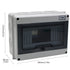 Distribution Protection Box with DIN Rail IP65 ABS Transparent Clear Cover Power mcb Distribution Box for Circuit Breaker Indoor on The Wall 8 Way...