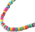 COLORFUL BLING Handmade Multi-Layer Chunky Wooden Beads Bib Necklace Earrings Set African Statement Collar Choker Multi Strand Necklace Boho Jewel...