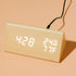 OCT17 Wooden Alarm Clock, Wood Alarm Clock Smart LED Digital Clock for Bedroom/desks, Upgraded with Time Temperature, Adjustable Brightness and Vo...