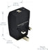 Ceptics UK Travel Adapter Plug with USB , Dual USB with 2 Inputs - Perfect for Traveling to England, Hong Kong, Uae, Dubai (Type G)...