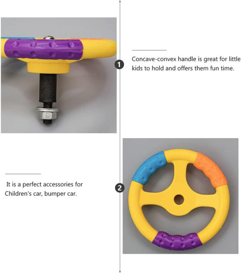 Alipis 1 Pc Children's Steering Wheel Car Seat Toys Toy Steering Wheel for Car Steering Wheel for Bumper Car Kids Car Toys para Toy Cars Toy Car S...