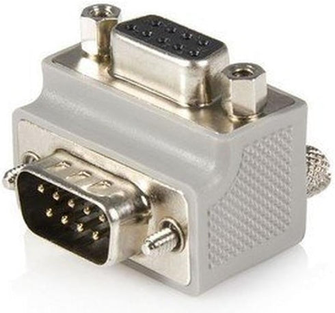 StarTech.com Right Angle DB9 to DB9 Serial Cable Adapter Type 2 - M/F (GC99MFRA2),Gray...