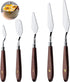 Cake Cream Spatula 5 Pieces, Stainless Steel Cake Apatula with Frosting Icing decorating Knife Art Painting Baking Pastry Tool Palette Knife for C...