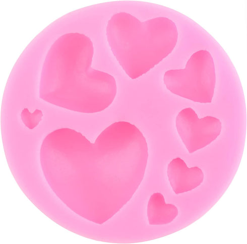 Heart Shaped Fondant Molds Heart Chocolate Silicone Molds For Wedding Cake Decorating Cupcake Topper Candy Polymer Clay Gum Paste Set Of 4...