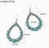 Turquoise Bohemian Dangle Earrings for Women, Turquoise Dainty Teardrop Drop Earrings Boho Hoop Healing Stone Earrings Jewelry Gifts...