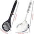 TENTA Kitchen 2pcs Pasta Spoon Kitchen Spoons Spider Strainer Metal Strainer Wok Utensils Spider Skimmer Stainless Steel & Nylon Slottes Spoon, Sp...