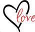 BIBITIME 16.93" x 16.93" Black Heart Red Love Wall Decal Valentine's Day Vinyl Sticker for Baby Infants Toddlers Nursery Bedroom Children Kids Roo...
