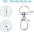 100PCS Keychain Hooks with Key Rings,Metal Swivel Lobster Claw Clasps, for Keychain Clip Lanyard, Jewelry Making, Crafts (Silver)...