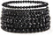COLORFUL BLING Bohemian Stackable Bead Bracelets Set for Women Layered Multicolor Stretch Beaded Stacking Strand Wrap Bracelets Shiny Crystal Stat...