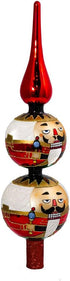 Kurt Adler Glass Nutcracker Treetop, 13-Inch...