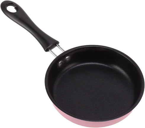 Mini Nonstick Egg and Fry Pan,12cm/4.7inch Small Egg Pancake Round with Long Handle,Stainless Steel Prevent Stick Induction Single Serve Frying Pa...