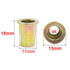uxcell 20 Pcs M8 Car Bronze Tone Carbon Steel Thread Half Hexagonal Rivet Nut...