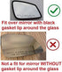 Mirror Glass with Adhesive for Fitting Over Auto-Dimming Mirror for Various BMW Models - Passenger Side View Right RH - Check Size and Pictures...