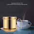 Vietnamese Coffee Filter Maker, Small Stainless Steel French Press Coffee Maker Pot Coffee Drip Brewer for Office Cafe(Gold)...