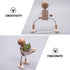4 pcs Unfinished Wooden Robot Peg Dolls Wooden Figures People Bodies for DIY Painting Supplies Peg Dolls...