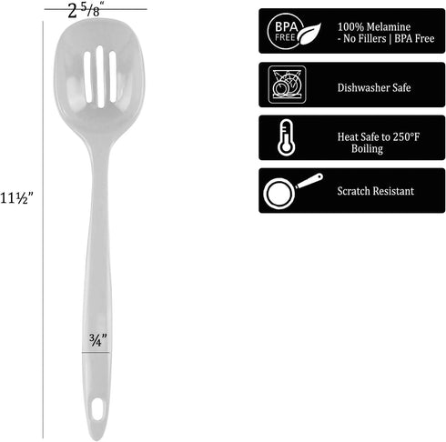Durable Melamine Cooking Slotted Spoon,Turquoise...