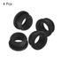 MECCANIXITY 4Pcs Snap Rubber Grommet Hole Plug Mount Dia 25mm ID 20mm H 15mm Seal Anti-Scratch for Electrical Box Cable Pipe Black...