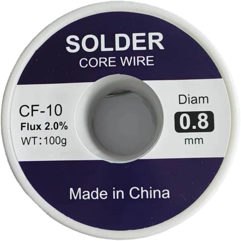 Tin Lead Rosin Core Solder Wire for Electrical Soldering, Content 2.0% Solder Flux Sn63-Pb37 (0.5mm-2.0mm) (Solder-0.8mm)...