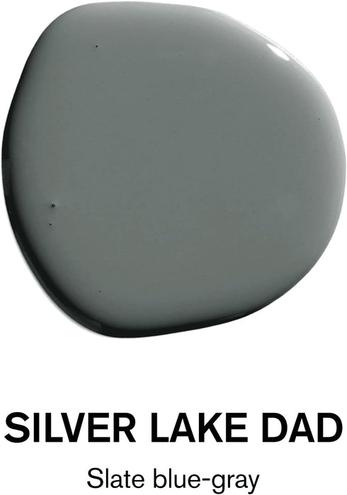 BACKDROP | Premium Interior Paint | Large Adhesive Paint Swatch | SILVER LAKE DAD - Slate Blue Gray | 12" x 12" Color Sample...