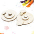 525 Pieces Unfinished Round Wooden Discs, 5 Size Wood Cutout Circles Chips for Arts & Crafts Projects...
