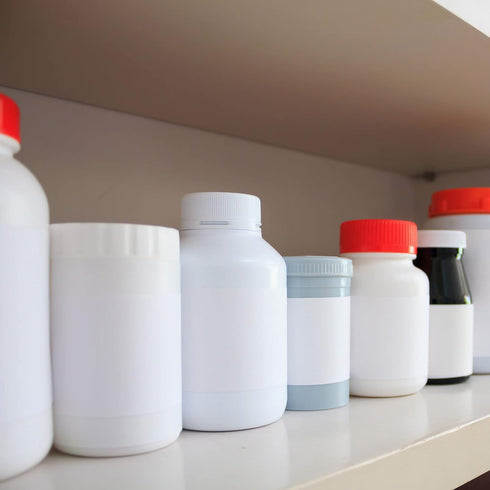 YOKIVE 2 Pcs Plastic Reagent Bottle, Cylindrical Container with Screw Cap Storage Liquids, Great for Laboratory Chemistry Use(White, 300ml)...