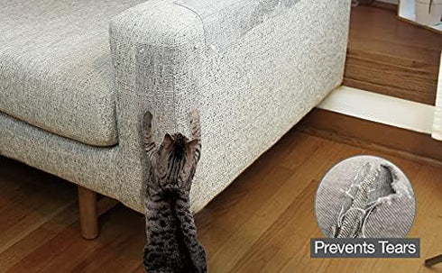 LAMINET Deluxe Cat Scratch Shields - Protect Your Furniture with Our Heavy Duty Flexible Plastic Shields - Set of 4 - 21" L x 5.5" W...