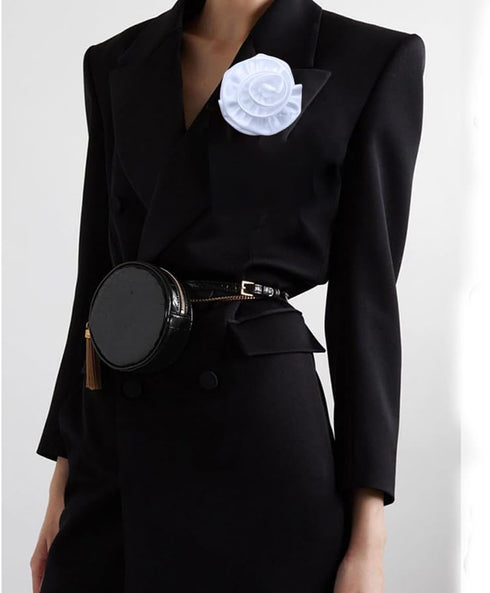 Oversized Flower Silk Satin Brooches Exaggerated Large Big Lapel Pins Delicate Dainty Bud Brooch for Women Wedding Party Dance Elegant Dress Suit ...