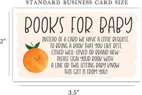 m&h invites 50 Little Cutie Books for Baby Shower Request Cards - Invitation Inserts - Gender Neutral or Girl Baby Shower...