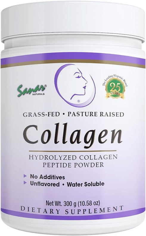 Sanar Naturals Collagen Peptides Powder - Promotes Hair, Nail, Skin, Joint, and Bone Health - Hydrolyzed Collagen for Women & Men, Easy Mixing, Pr...