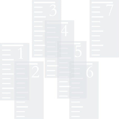 7 Feet Growth Chart Stencil, Kids Height Growth Chart Reusable Ruler Template Painting on Wood, Measuring Kids Height Wall Decor, Rustic Decor for...