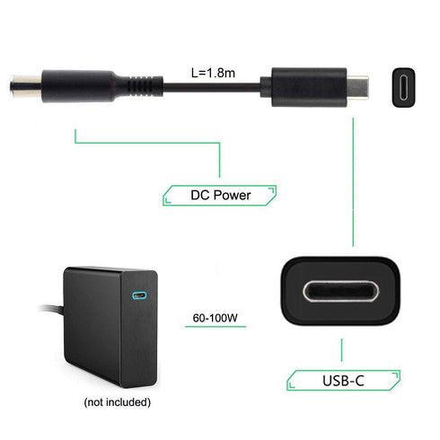JSER Type C USB-C Input to 20V DC 5.5 2.1mm Power PD Charge Cable for Laptop Notebook...