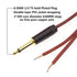 1/4 TS Plug to Bare Speaker Wire Audio Cable to 6.35mm Male Mono Adapter Replacement Open End (3feet*2)...