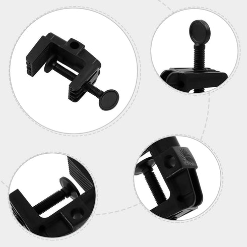 2 Pcs Desk Clamp Work Light Mounting Bracket Heavy-duty Plastic Table Mounting Clamp for Desk Lamp, Magnify Lamp, Tablet Holder, Etc...
