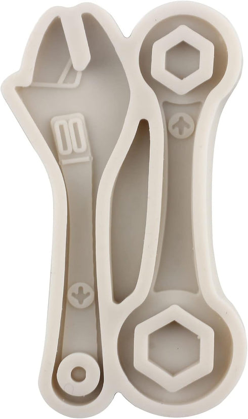 Hand Tools Silicone Mold Construction Tools Chocolate Fondant Molds Combination Wrench Molds For Cake Decorating Cupcake Topper Sugar Candy Chocol...