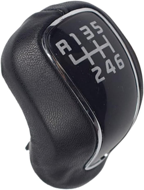 Hacreyatu Leather Manual Stick Gear Shift Knob Lever Shifter 6 Speed for Hyundai Creta IX25 Kia Forte Cerato K3 Ceed 2012-2016...