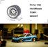 Carlomo 1/64 Scale N-Class Alloy Wheels and Rubber Tires with Axles Detail Up Kits (4pcs/1 Kit) Modified Parts for 1:64 Diecast Model Cars (N018A)...