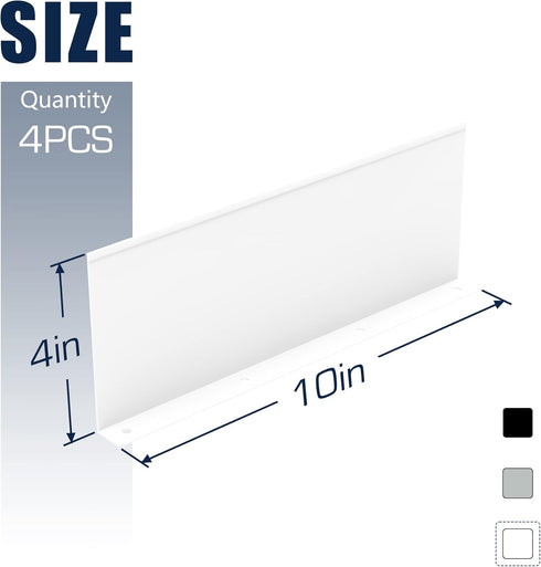 Gutter Valley Splash Guard,Aluminum Rain Diverter Roofing Gutter Splash Guards for Valley,Corner or Straight,10 Inch Each (4 Pcs White)...