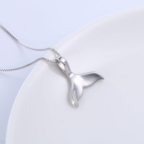 Ladytree S925 Sterling Silver Jewelry Dolphin Mermaid Tail Pendant Necklace, Box Chain,18 inches...