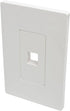 Tripp Lite Single-Gang 1-Port Universal Keystone Wall Plate, Cat5/6/6a, USB, HDMI, DisplayPort, RCA, White (N080-101)...