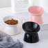 Black Small Ceramic Raised Cat Bowls, Tilted Elevated Food or Water Bowls, Stress Free, Backflow Prevention, Dishwasher and Microwave Safe, Lead &...