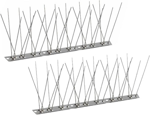 2 Pieces Bird Spike Bird Fence Spikes Bird Deterrent Spikes Bird Repellent Fence Spikes Anti-Bird Nest Fence Spike Bird Deterrent Strip with Stain...