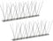 2 Pieces Bird Spike Bird Fence Spikes Bird Deterrent Spikes Bird Repellent Fence Spikes Anti-Bird Nest Fence Spike Bird Deterrent Strip with Stain...