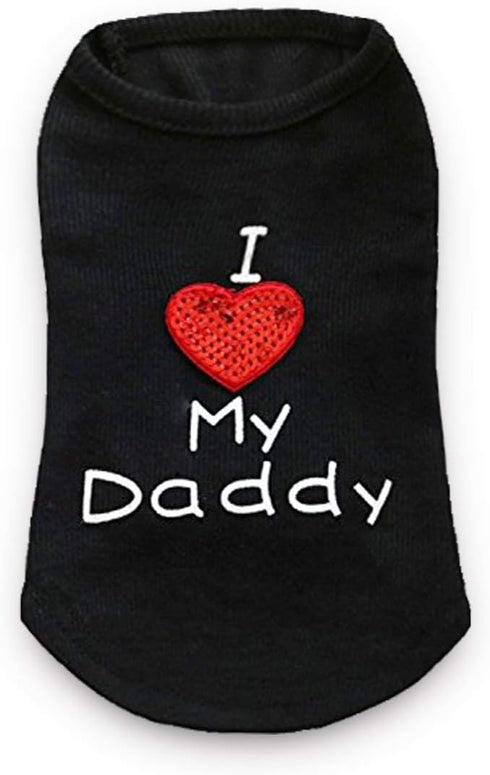 I Love My Mom Mommy Dad Daddy Small Dog Shirt Mommy Shirt Puppy T Shirts Small Dogs Daddy Clothes...