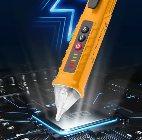 Voltage Detector Test Pen, 802 High Accuracy Voltage Detector, Non Contact Voltage Tester with Buzzer Alarm, Electrical Tester 48 1000V 12 1000V(Y...