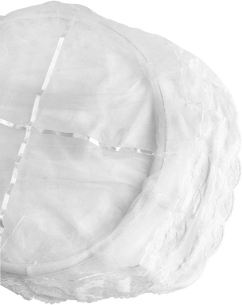 BCBYou Princess Bed Canopy Netting Mosquito Net Round Lace Dome for Twin Full and Queen Size Beds Crib with Jumbo Swag Hook (White)...
